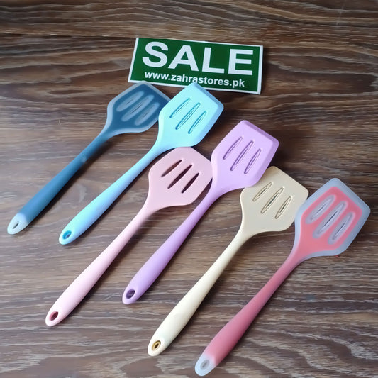 Slotted Flat Silicon Spatulas Multicolor