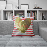 Soft Touch Golden Heart Cushion cover without Filling