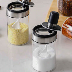 Glass Seasoning Brush Spoon Bottle