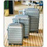 3 Pcs Business Travel Trolley Suitcase (Light Grey)