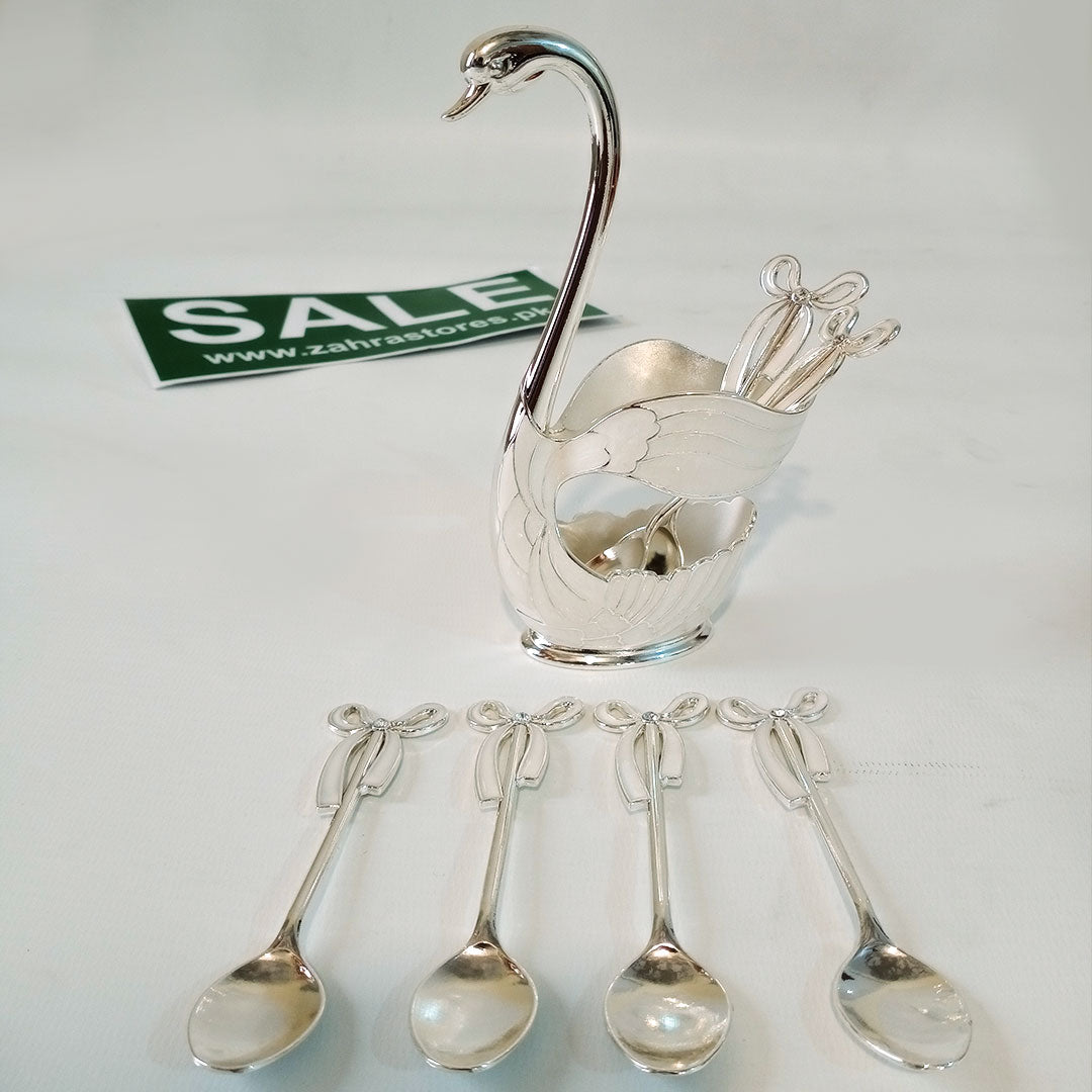 Silver Swan Tea Spoons Set