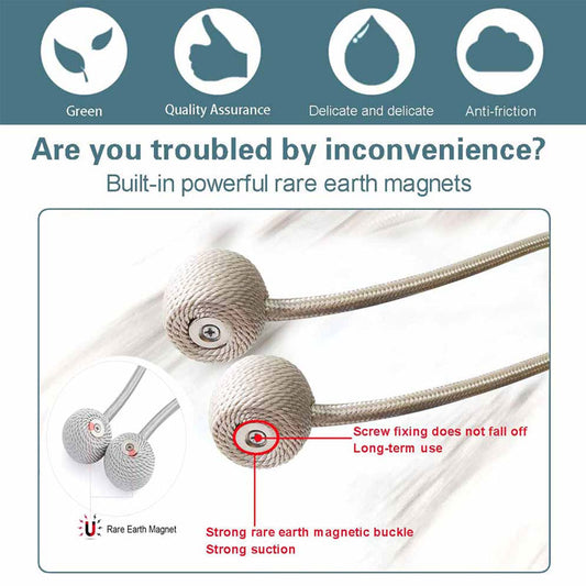 2PCS/Pair Magnetic Curtain Tiebacks