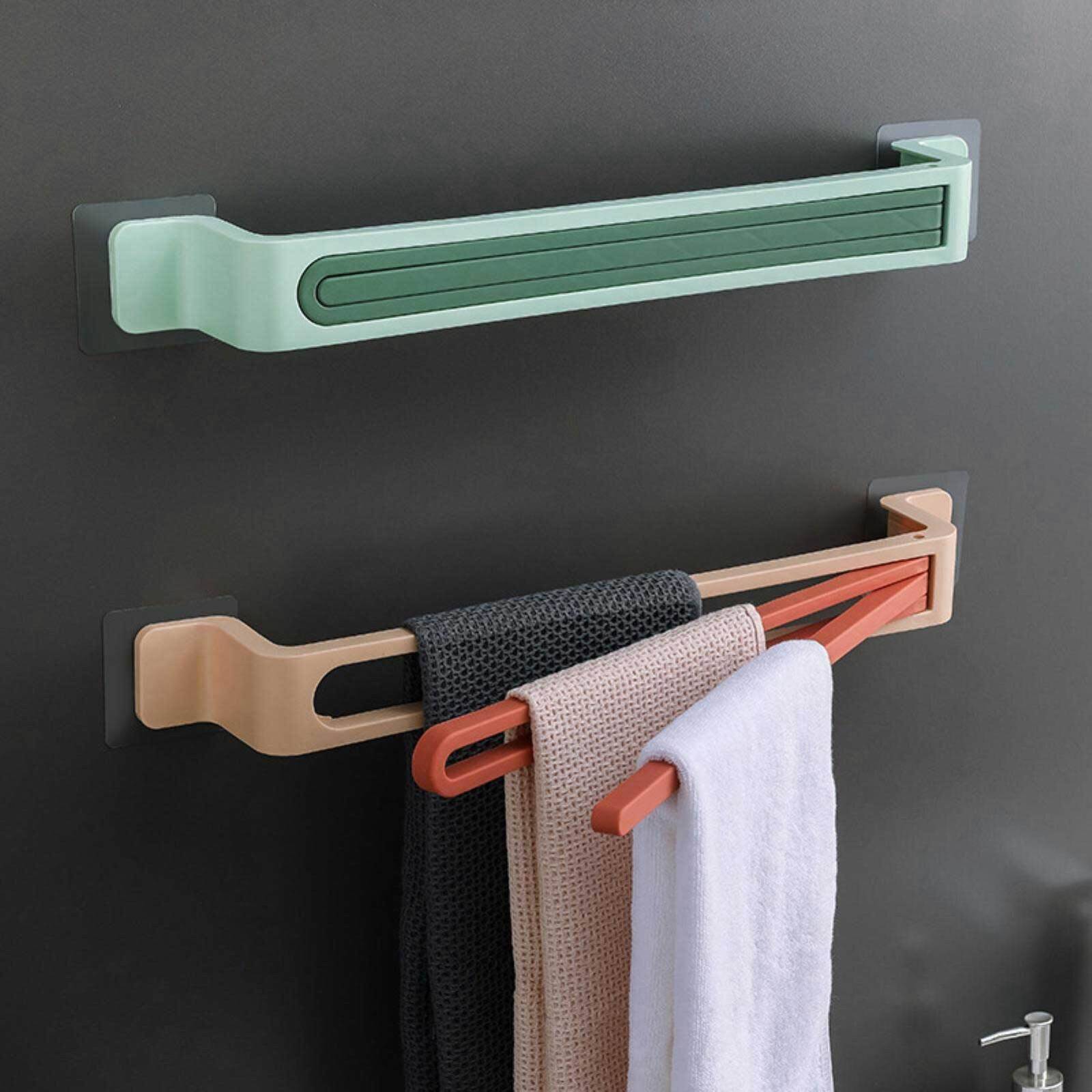 Wall-mount Folding Double Bars towel stand