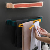 Wall-mount Folding Double Bars towel stand