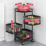 3/4/5 Tiers Rotatable Trolley - Square