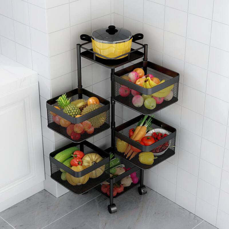 3/4/5 Tiers Rotatable Trolley - Square