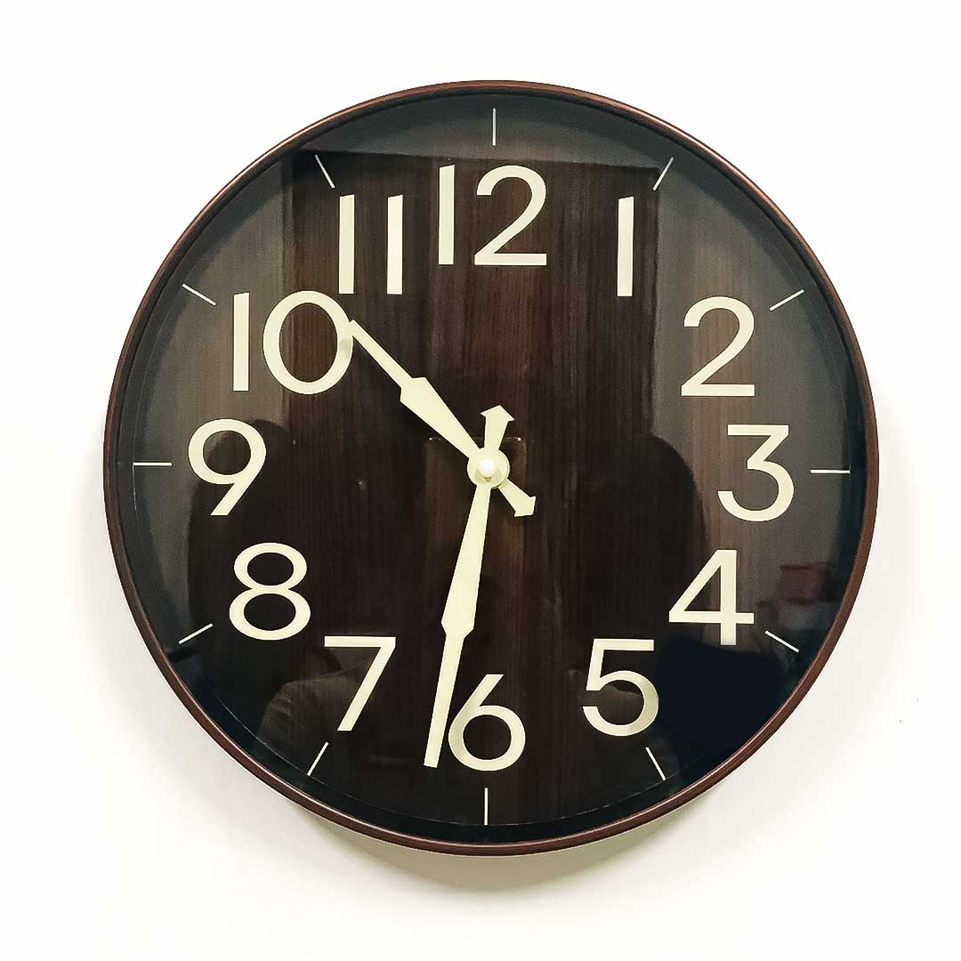 Plastic Wood Textured Wall Clock